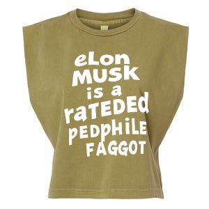 Elon Musk Is A Rateded Pedphile Faggot Garment-Dyed Women's Muscle Tee