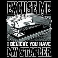 Excuse Me I Believe You Have My Stapler Cropped Pullover Crew