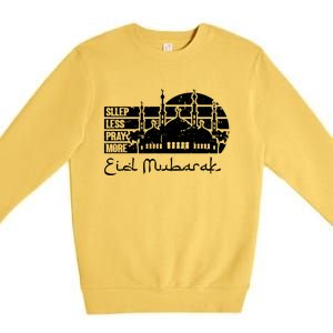 Eid Mubarak Islamic Holidays Celebration Gift Premium Crewneck Sweatshirt