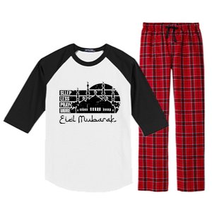 Eid Mubarak Islamic Holidays Celebration Gift Raglan Sleeve Pajama Set