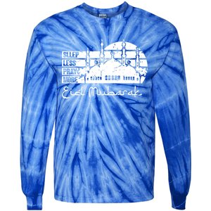 Eid Mubarak Islamic Holidays Celebration Gift Tie-Dye Long Sleeve Shirt