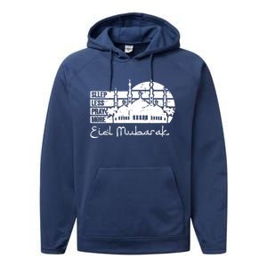 Eid Mubarak Islamic Holidays Celebration Gift Performance Fleece Hoodie