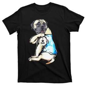 English Mastiff I Love Mom Funny English Mastiff Tattooed T-Shirt