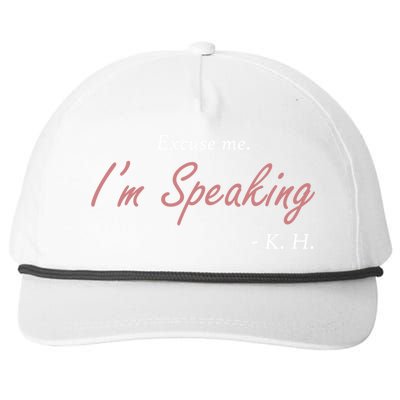 Excuse Me IM Speaking Kamala Harris I Am Speaking Vp Debate Gift Snapback Five-Panel Rope Hat