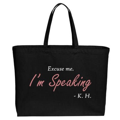 Excuse Me IM Speaking Kamala Harris I Am Speaking Vp Debate Gift Cotton Canvas Jumbo Tote