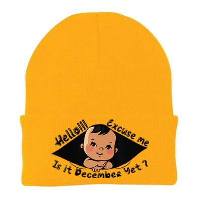 Excuse Me Is It December Yet Pregnancy Pregnant Mom To Be Knit Cap Winter Beanie