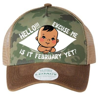 Excuse Me Is It February Yet Pregnancy Pregnant Mom To Be Legacy Tie Dye Trucker Hat