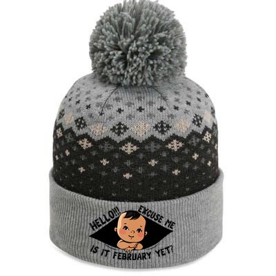 Excuse Me Is It February Yet Pregnancy Pregnant Mom To Be The Baniff Cuffed Pom Beanie