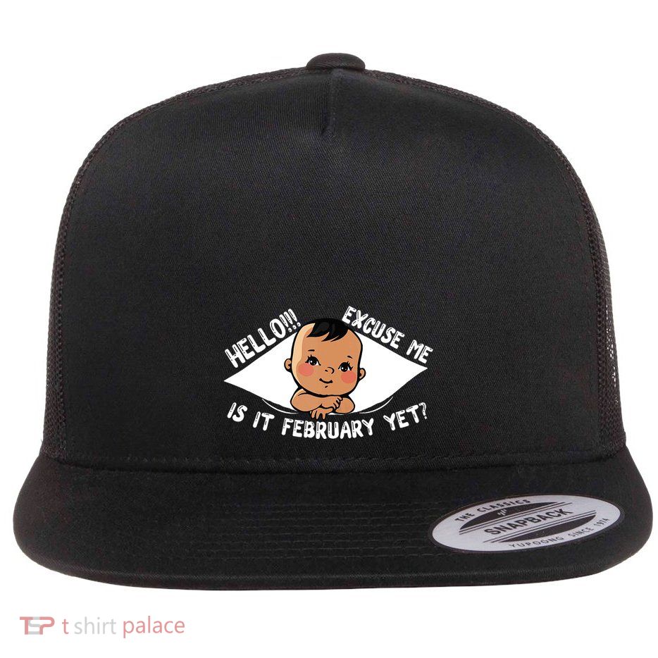 Excuse Me Is It February Yet Pregnancy Pregnant Mom To Be Flatbill Hat