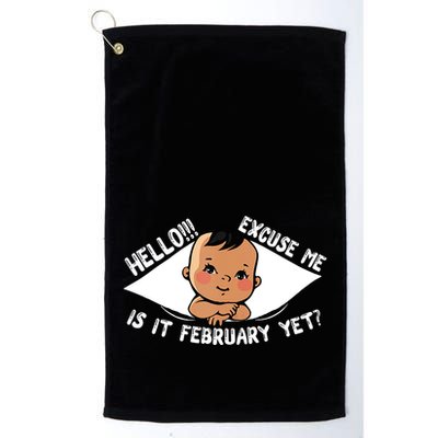 Excuse Me Is It February Yet Pregnancy Pregnant Mom To Be Golf Towel
