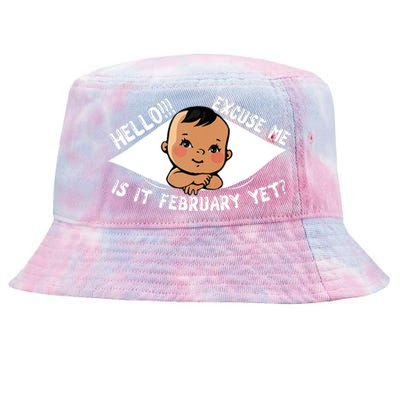 Excuse Me Is It February Yet Pregnancy Pregnant Mom To Be Tie-Dyed Bucket Hat