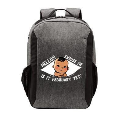 Excuse Me Is It February Yet Pregnancy Pregnant Mom To Be Vector Backpack