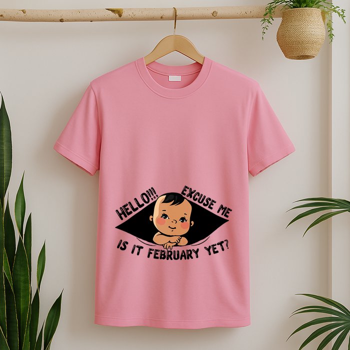 Excuse Me Is It February Yet Pregnancy Pregnant Mom To Be T-Shirt