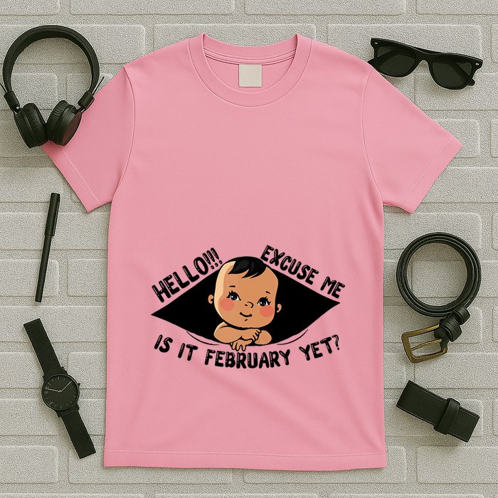 Excuse Me Is It February Yet Pregnancy Pregnant Mom To Be T-Shirt