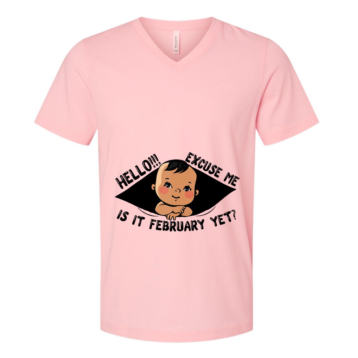 Excuse Me Is It February Yet Pregnancy Pregnant Mom To Be V-Neck T-Shirt