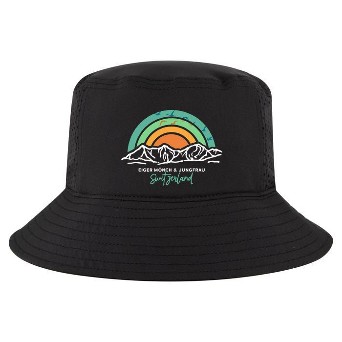 Eiger MöNch Jungfrau Eiger Monk Virgin Mountain Switzerland Cool Comfort Performance Bucket Hat