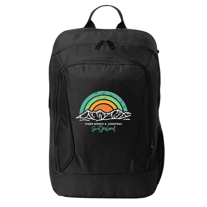 Eiger MöNch Jungfrau Eiger Monk Virgin Mountain Switzerland City Backpack