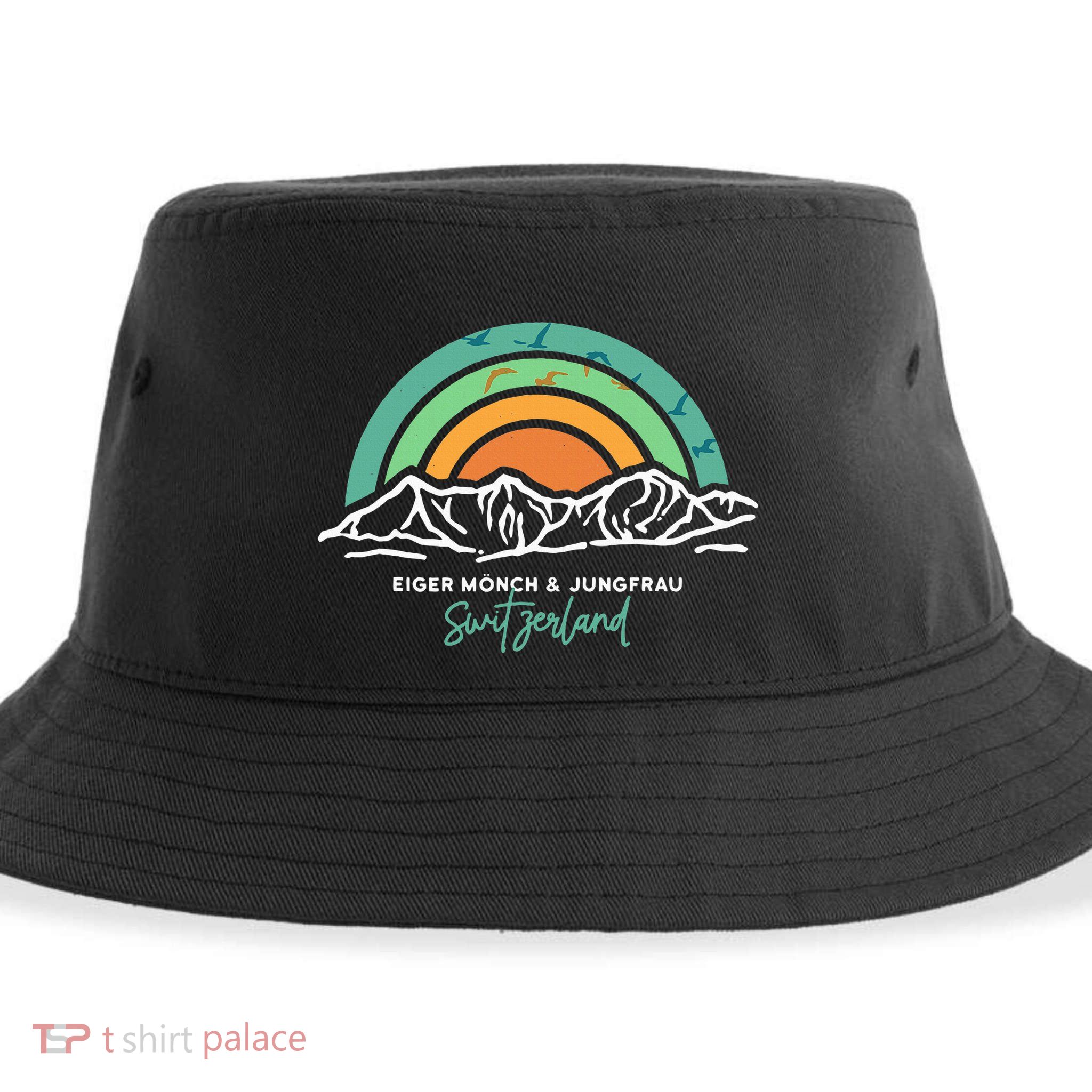 Eiger MöNch Jungfrau Eiger Monk Virgin Mountain Switzerland Sustainable Bucket Hat