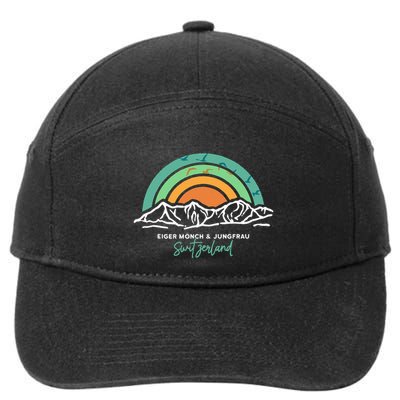Eiger MöNch Jungfrau Eiger Monk Virgin Mountain Switzerland 7-Panel Snapback Hat