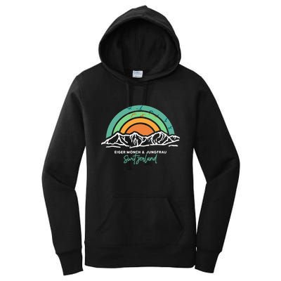 Eiger MöNch Jungfrau Eiger Monk Virgin Mountain Switzerland Women's Pullover Hoodie