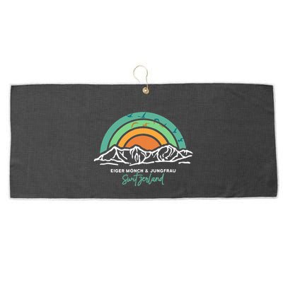 Eiger MöNch Jungfrau Eiger Monk Virgin Mountain Switzerland Large Microfiber Waffle Golf Towel
