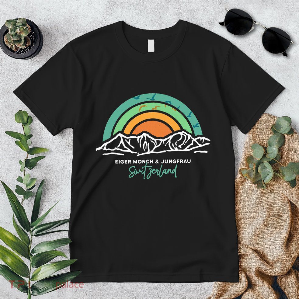 Eiger MöNch Jungfrau Eiger Monk Virgin Mountain Switzerland Premium T-Shirt