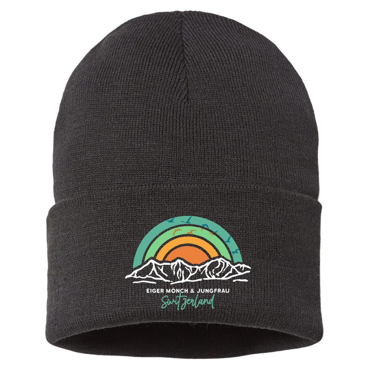 Eiger MöNch Jungfrau Eiger Monk Virgin Mountain Switzerland Sustainable Knit Beanie