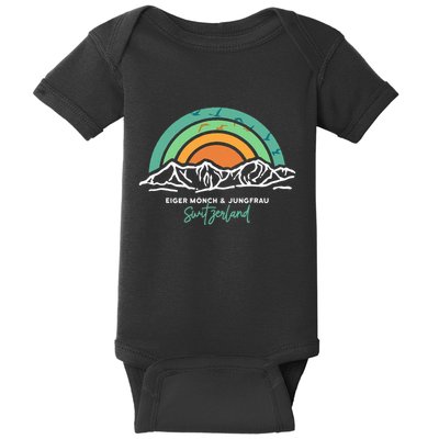 Eiger MöNch Jungfrau Eiger Monk Virgin Mountain Switzerland Baby Bodysuit