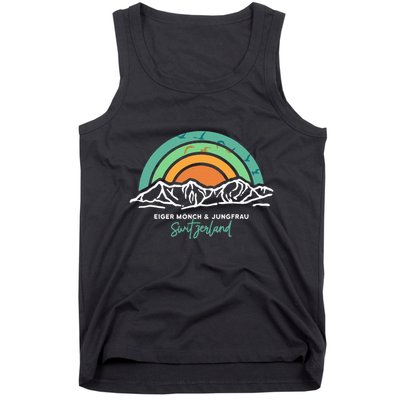 Eiger MöNch Jungfrau Eiger Monk Virgin Mountain Switzerland Tank Top