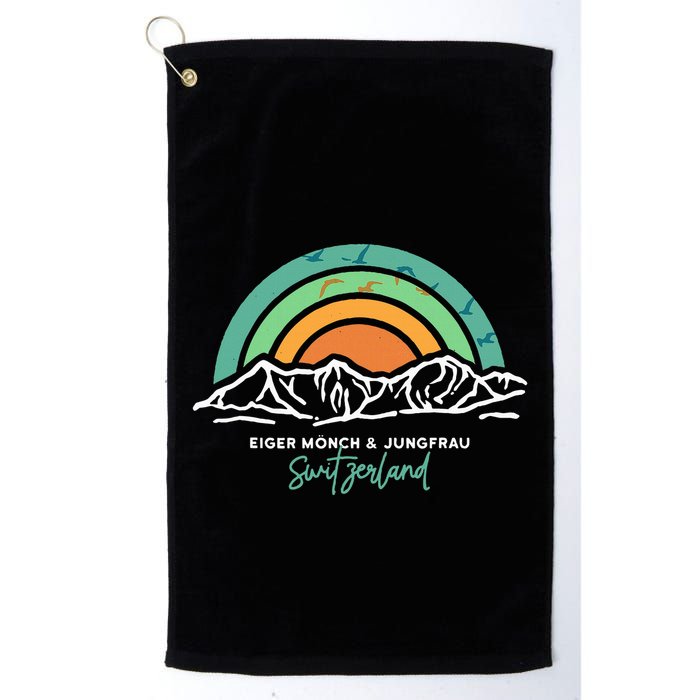 Eiger MöNch Jungfrau Eiger Monk Virgin Mountain Switzerland Golf Towel
