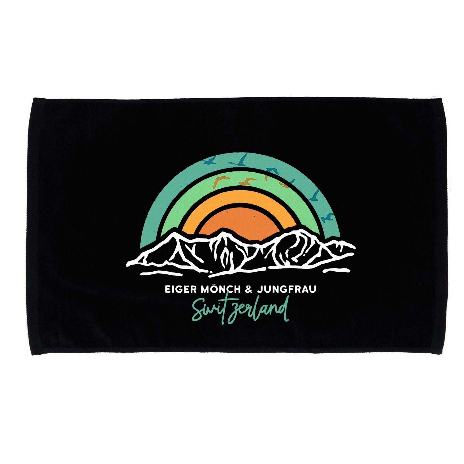 Eiger MöNch Jungfrau Eiger Monk Virgin Mountain Switzerland Microfiber Hand Towel