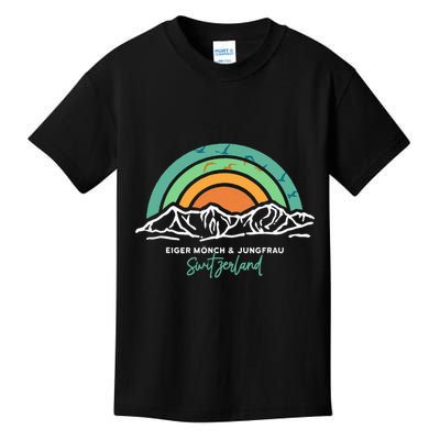 Eiger MöNch Jungfrau Eiger Monk Virgin Mountain Switzerland Kids T-Shirt