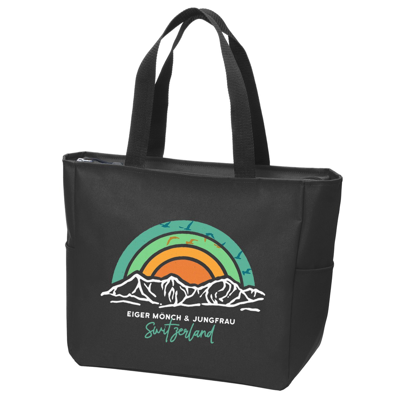 Eiger MöNch Jungfrau Eiger Monk Virgin Mountain Switzerland Zip Tote Bag