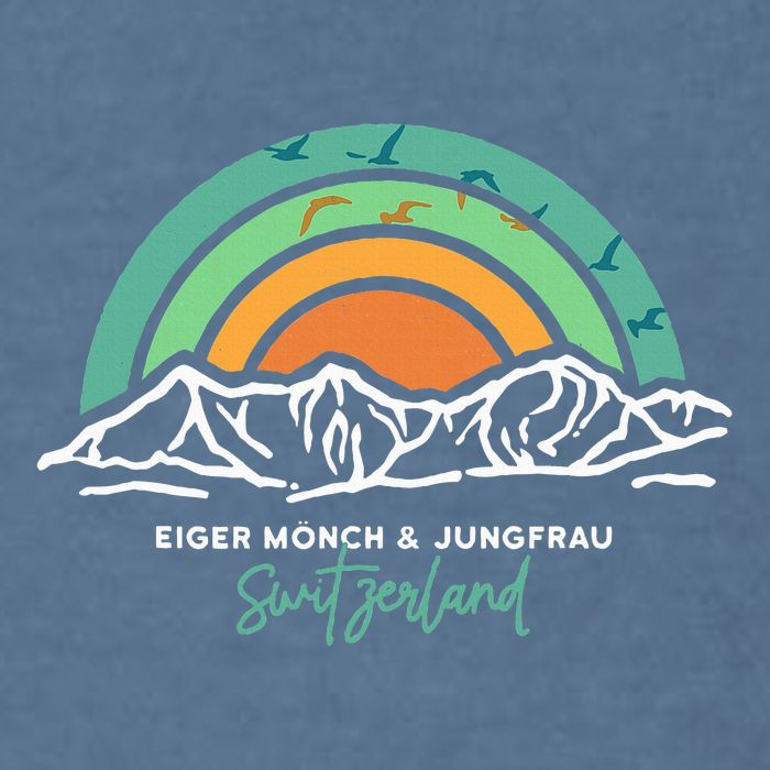 Eiger MöNch Jungfrau Eiger Monk Virgin Mountain Switzerland Garment-Dyed Sweatshirt