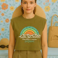 Eiger MöNch Jungfrau Eiger Monk Virgin Mountain Switzerland Garment-Dyed Women's Muscle Tee
