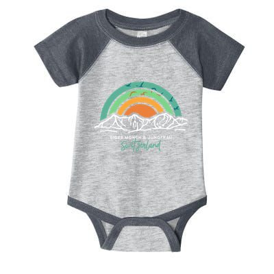 Eiger MöNch Jungfrau Eiger Monk Virgin Mountain Switzerland Infant Baby Jersey Bodysuit