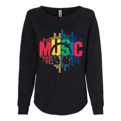 Electronic Music Lover Dj Retro Headphones Womens California Wash Sweatshirt