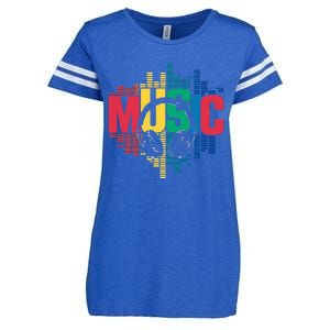 Electronic Music Lover Dj Retro Headphones Enza Ladies Jersey Football T-Shirt