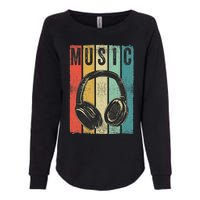 Electronic Music Lover DJ Gift Vintage Retro Headphones Womens California Wash Sweatshirt