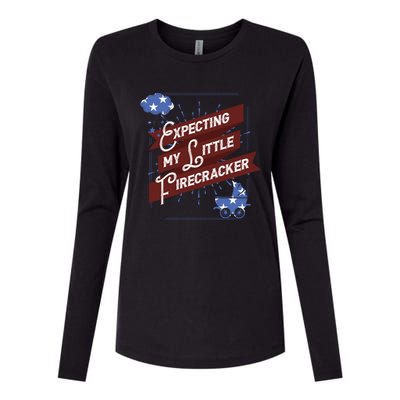 Expecting My Little Firecracker Gift Womens Cotton Relaxed Long Sleeve T-Shirt