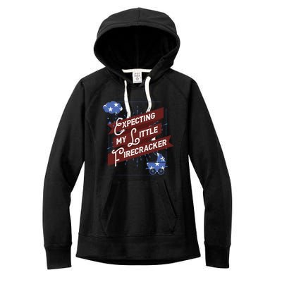 Expecting My Little Firecracker Gift Women's Fleece Hoodie