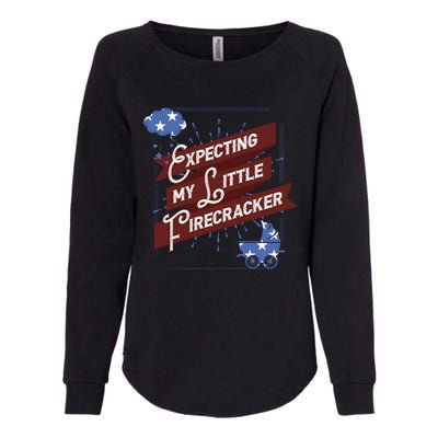 Expecting My Little Firecracker Gift Womens California Wash Sweatshirt