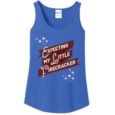 Expecting My Little Firecracker Gift Ladies Essential Tank