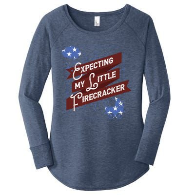 Expecting My Little Firecracker Gift Women's Perfect Tri Tunic Long Sleeve Shirt