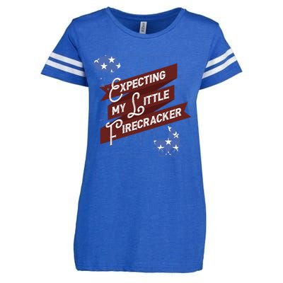 Expecting My Little Firecracker Gift Enza Ladies Jersey Football T-Shirt