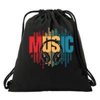 Electronic Music Lover Dj Retro Headphones Drawstring Bag