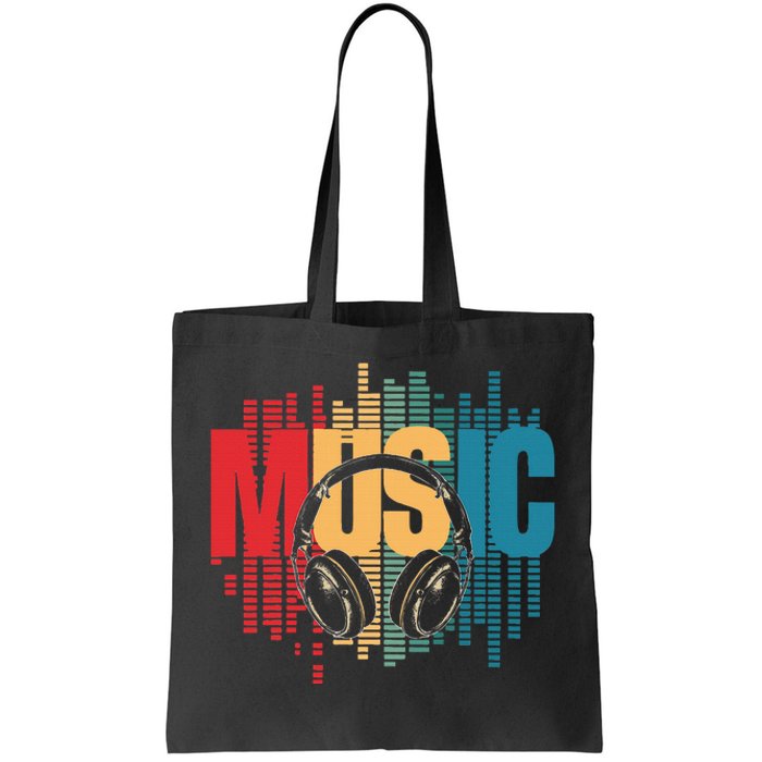 Electronic Music Lover Dj Retro Headphones Tote Bag