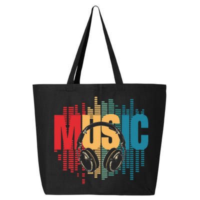 Electronic Music Lover Dj Retro Headphones 25L Jumbo Tote