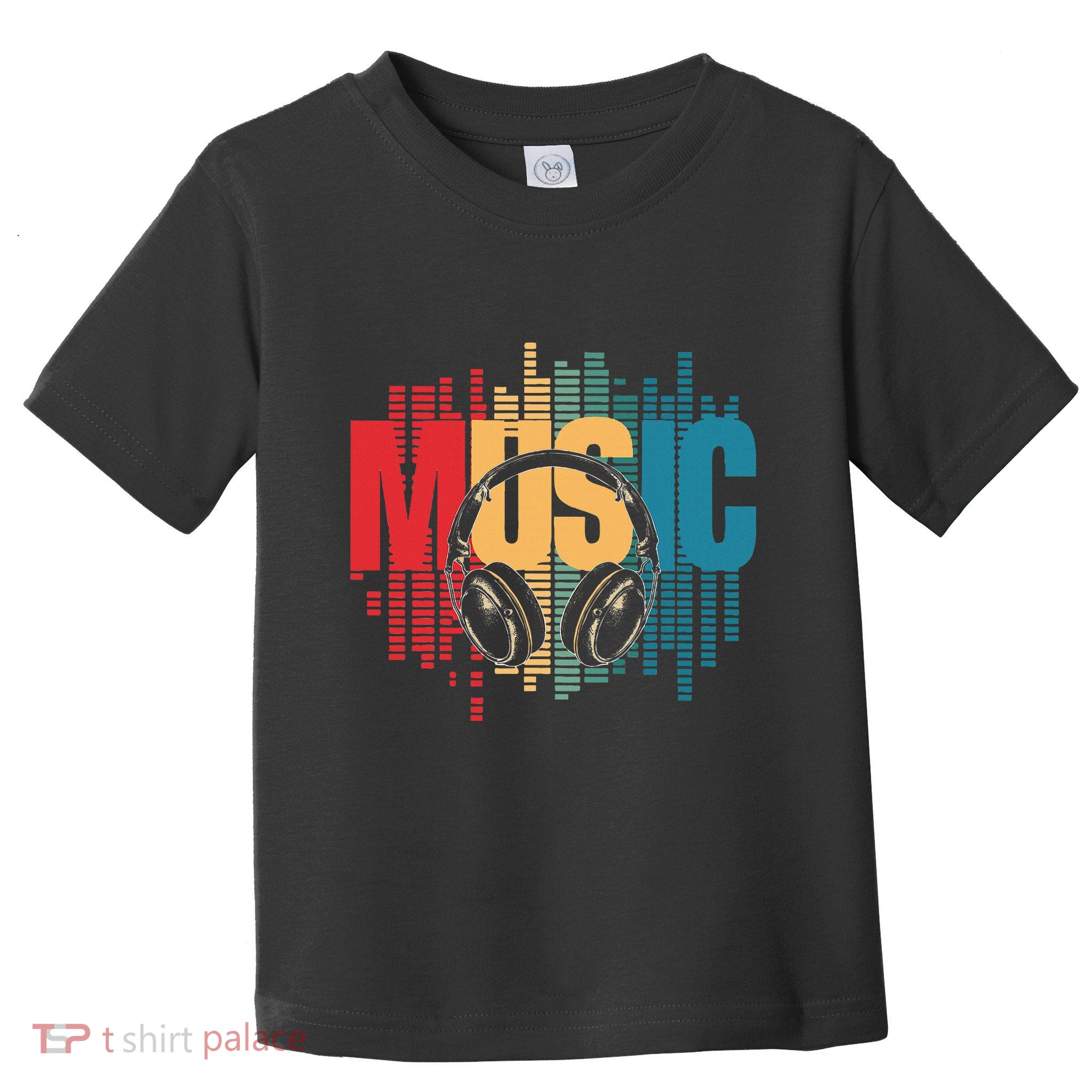 Electronic Music Lover Dj Retro Headphones Toddler T-Shirt