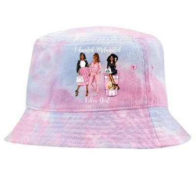 Educated Melanated Libra Black September October Gift Tie-Dyed Bucket Hat